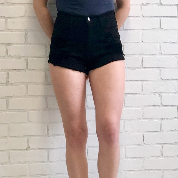 black high waisted shorts - Picture 2 of 5